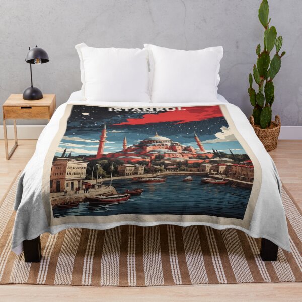 Item preview, Istanbul Starry Night Vintage Travel Poster designed and sold by TravelersGems.