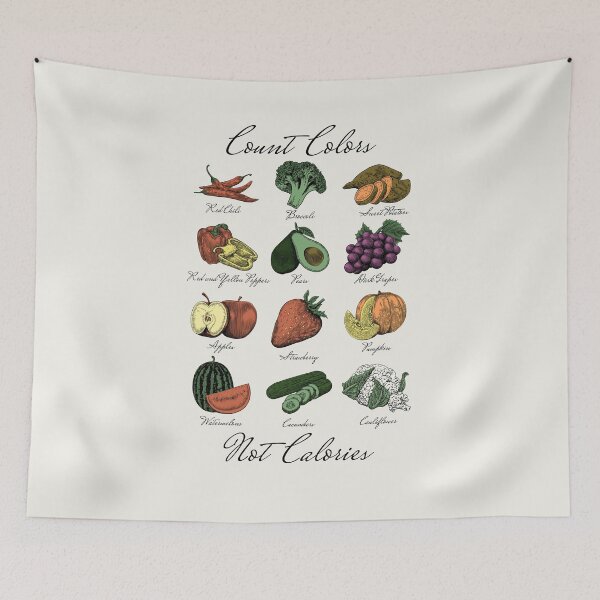 Item preview, Fruits and Vegetables, Retro, Vegan, Vegetarian, Health, Plant Based, Eat the Rainbow designed and sold by MerchSearchCO.