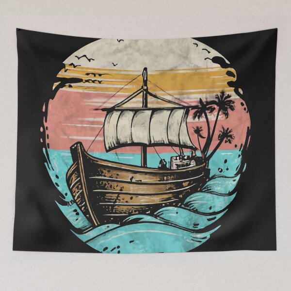 Item preview, Serenity at Sea: Minimalist Ship Splash Design designed and sold by StellarValor.