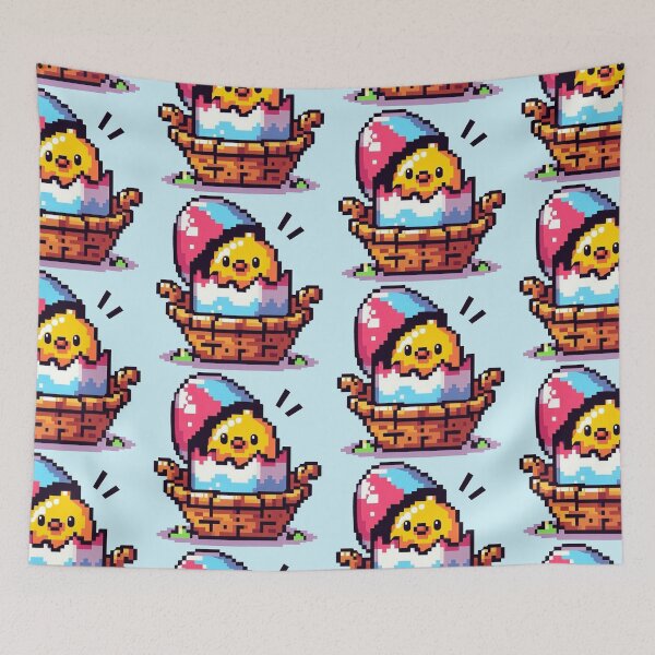 Item preview, Easter Chick Hatching Pixel Art designed and sold by Vibrantpixel47.