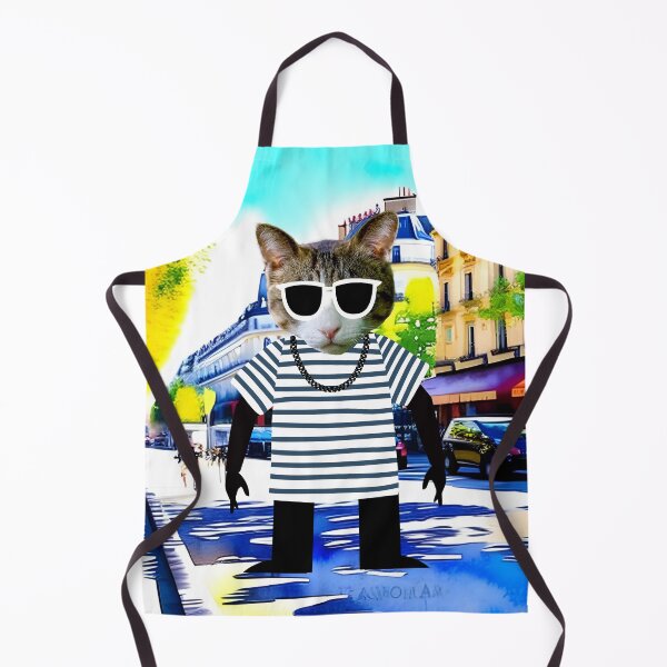 Item preview, Bad ass cat in Paris designed and sold by GasconyPassion.