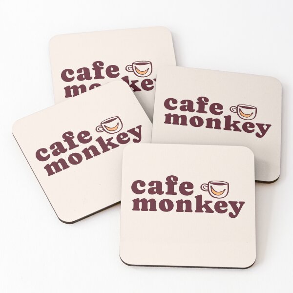 Item preview, cafe monkey, designed and sold by merialnam.