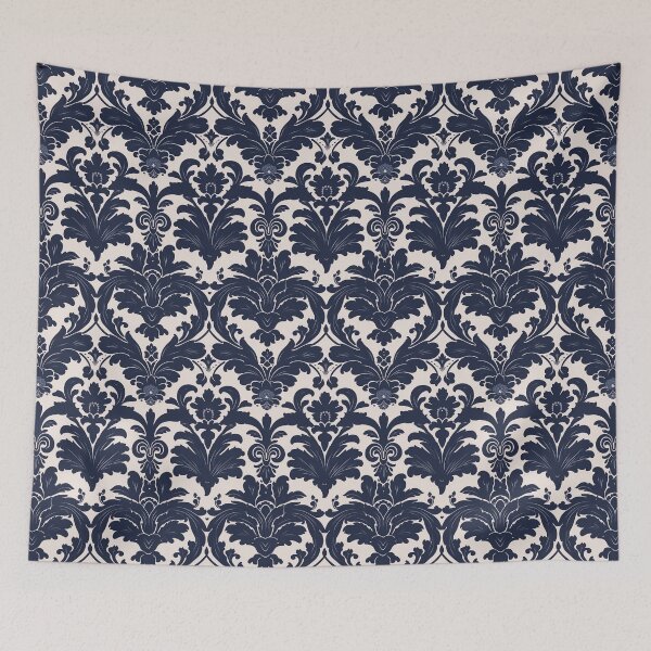 Artikelvorschau, Klassische Eleganz in Marineblau-Damast entworfen und verkauft von Digital-Lys.
