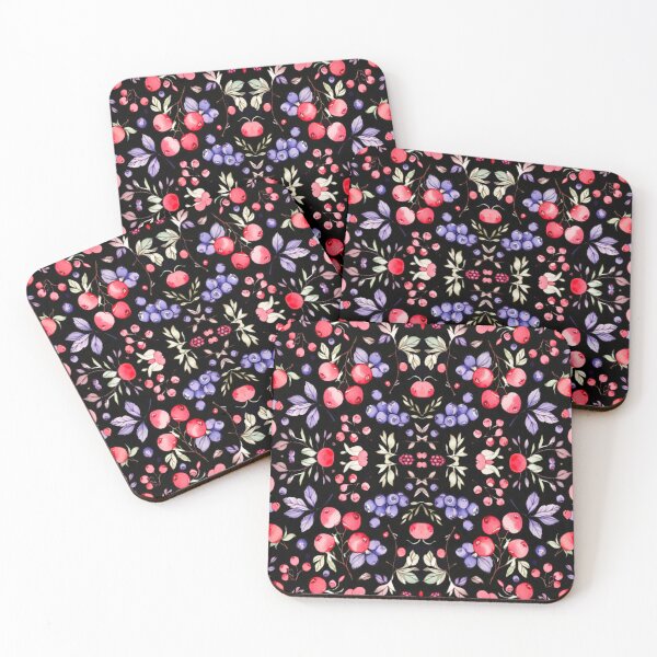 Item preview, Mixed berries On black designed and sold by Flowersonstuff.