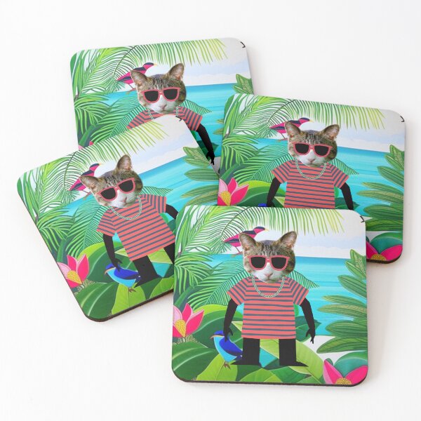 Item preview, Bad ass cat in the tropics designed and sold by GasconyPassion.
