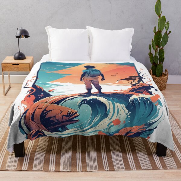 Item preview, Sunset Serenity: Digital Painting of a Young Man by the Sea" designed and sold by StellarValor.
