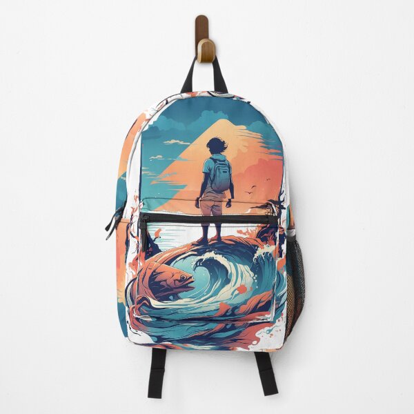 Item preview, Sunset Serenity: Digital Painting of a Young Man by the Sea" designed and sold by StellarValor.