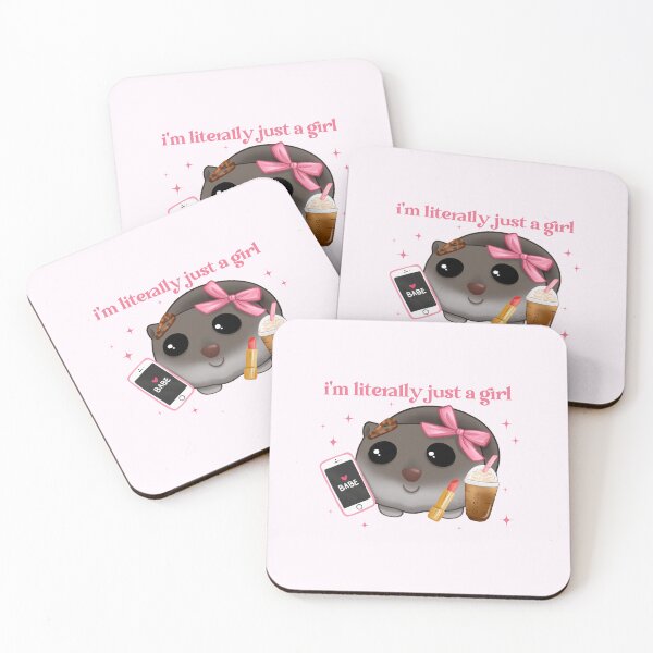 Item preview, Just a girl, I'm literally just a girl, Hamster meme, Hamster girl designed and sold by RosieArtGallery.