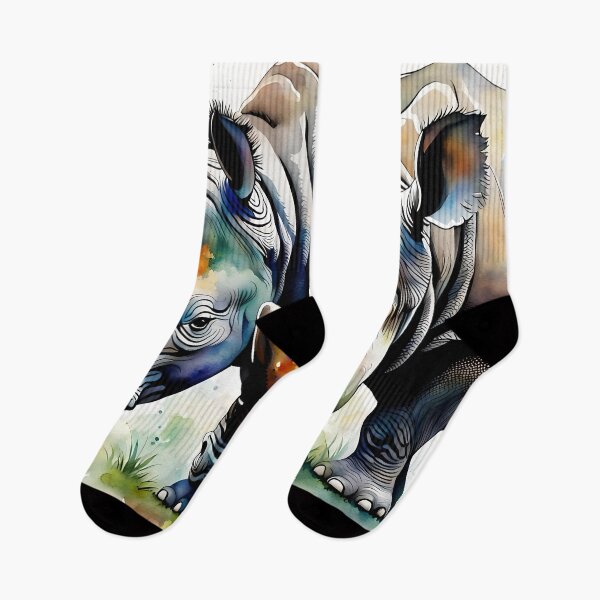 Item preview, Watercolour rhinos designed and sold by Conservation Art Emporium.