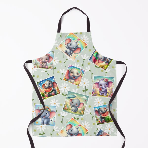Item preview, Funny Elephant Happy Flower Seamless Pattern E01 designed and sold by BeebooDesign.