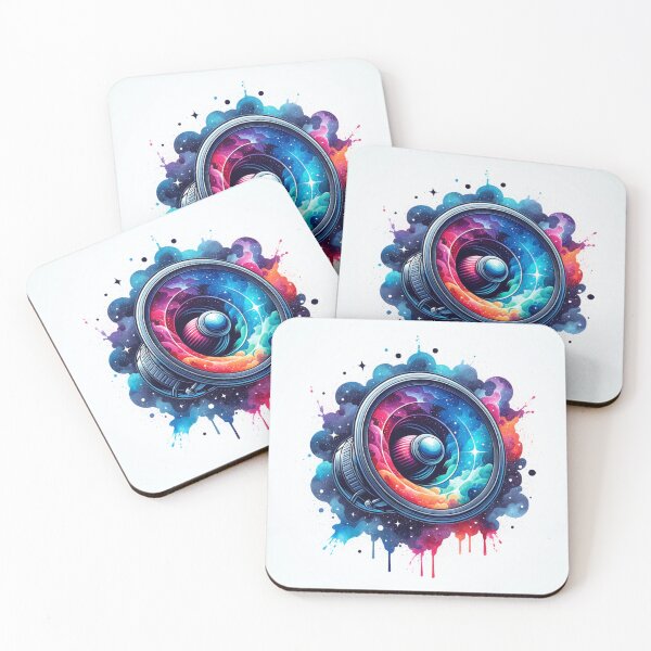 Item preview, Cosmic Harmony: Abstract Space Soundwave Art Print designed and sold by Dannyluna2002.