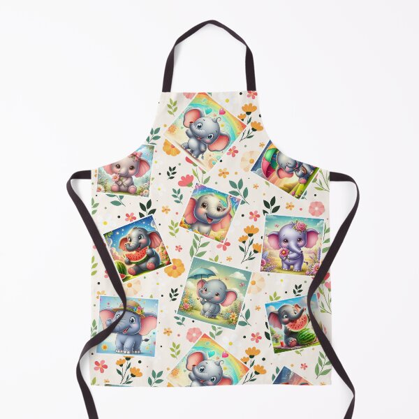 Item preview, Funny Elephant Happy Flower Seamless Pattern E02 designed and sold by BeebooDesign.