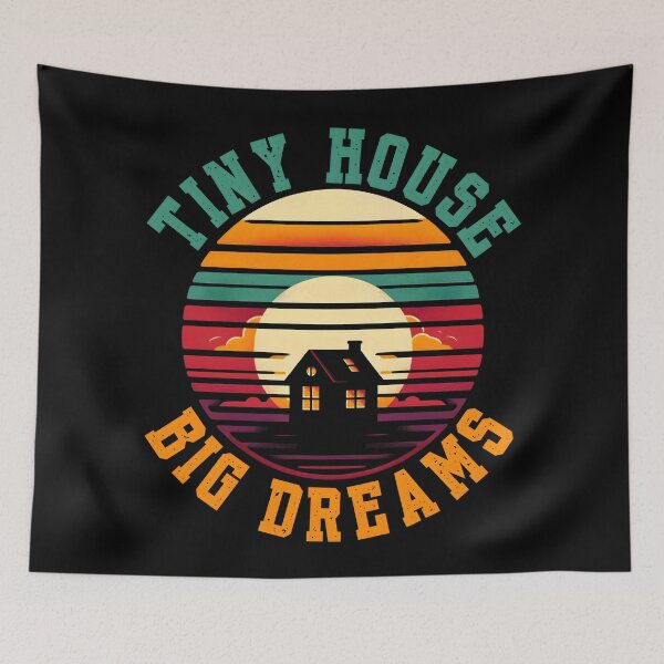 Item preview, Tiny House, Big Dreams Sunset Illustration. Tiny house movement designed and sold by Unitepeople.