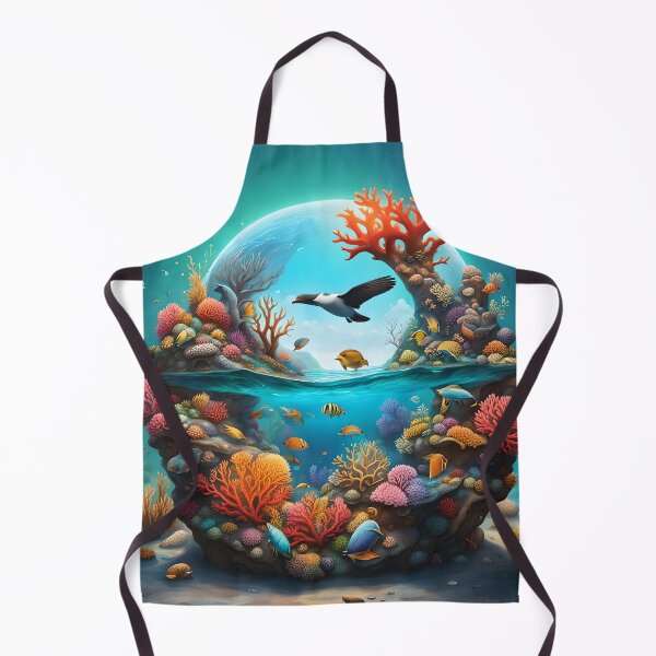 Item preview, Underwater globe with corals and fish and a bird designed and sold by Conservation Art Emporium.