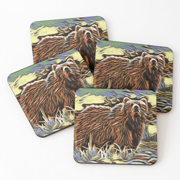 Item preview, Cool Kodiak Bear Grazer - Watercolor Print designed and sold by TGAL2.