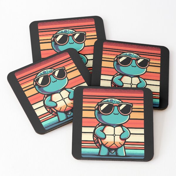 Item preview, Retro Turtle in Sunglasses BBQ Pool Party Funny Turtle designed and sold by KsuAnn.