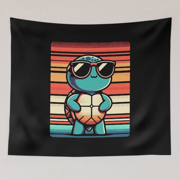 Item preview, Retro Turtle in Sunglasses BBQ Pool Party Funny Turtle designed and sold by KsuAnn.