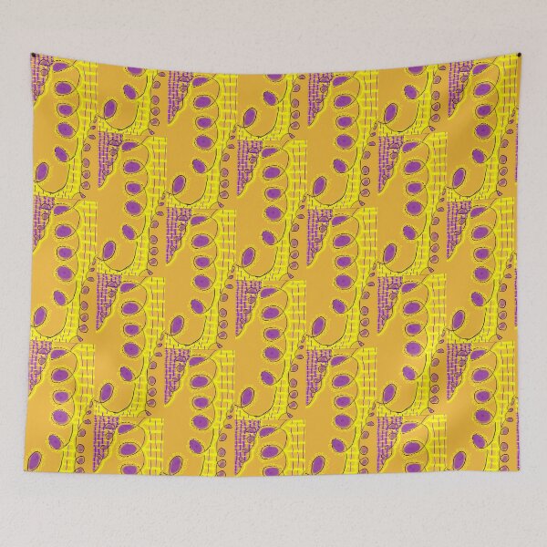 Item preview, Yellow and purple doodle  designed and sold by DancingCreek.
