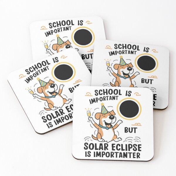 Item preview, School Is Important But Solar Eclipse Is Importanter - Doggo designed and sold by BobaTeeStore.