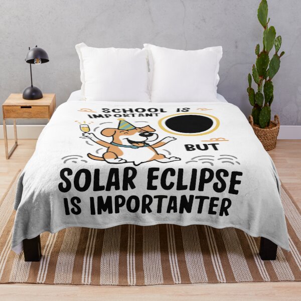 Item preview, School Is Important But Solar Eclipse Is Importanter - Doggo designed and sold by BobaTeeStore.