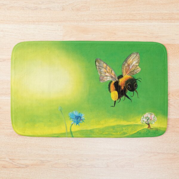 Item preview, Flying Bumble Bee Gathering Pollen Illustration  designed and sold by Julia Doria.