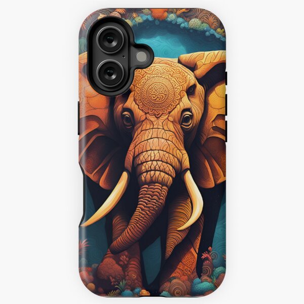 Item preview, Elephant in ecosystem with flora and planets designed and sold by Conservation Art Emporium.