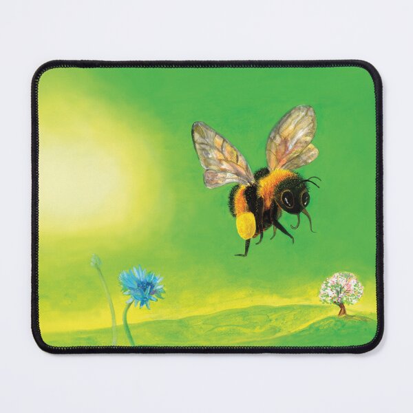 Item preview, Flying Bumble Bee Gathering Pollen Illustration  designed and sold by Julia Doria.