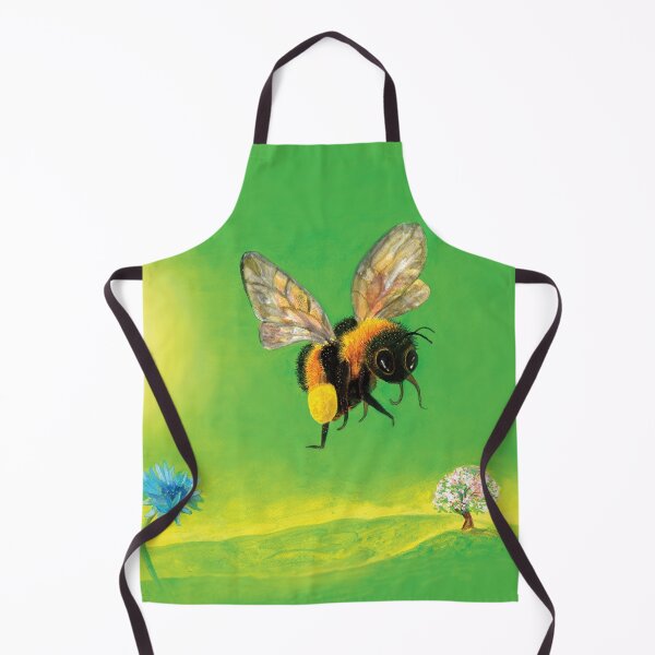 Item preview, Flying Bumble Bee Gathering Pollen Illustration designed and sold by Julia Doria.