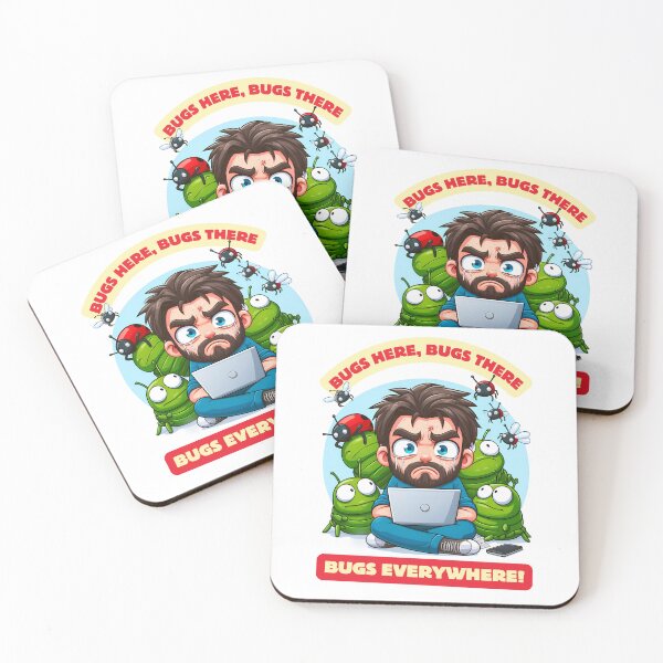 Item preview, Software engineering funny cartoon design bugs everywhere designed and sold by TiredEngineer86.