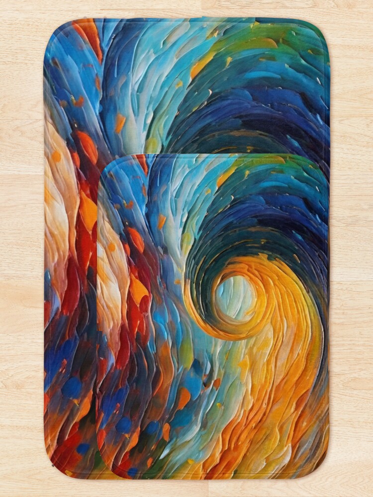 Thumbnail 5 of 6, Bath Mat, Ocean designed and sold by MatrixTattoo.