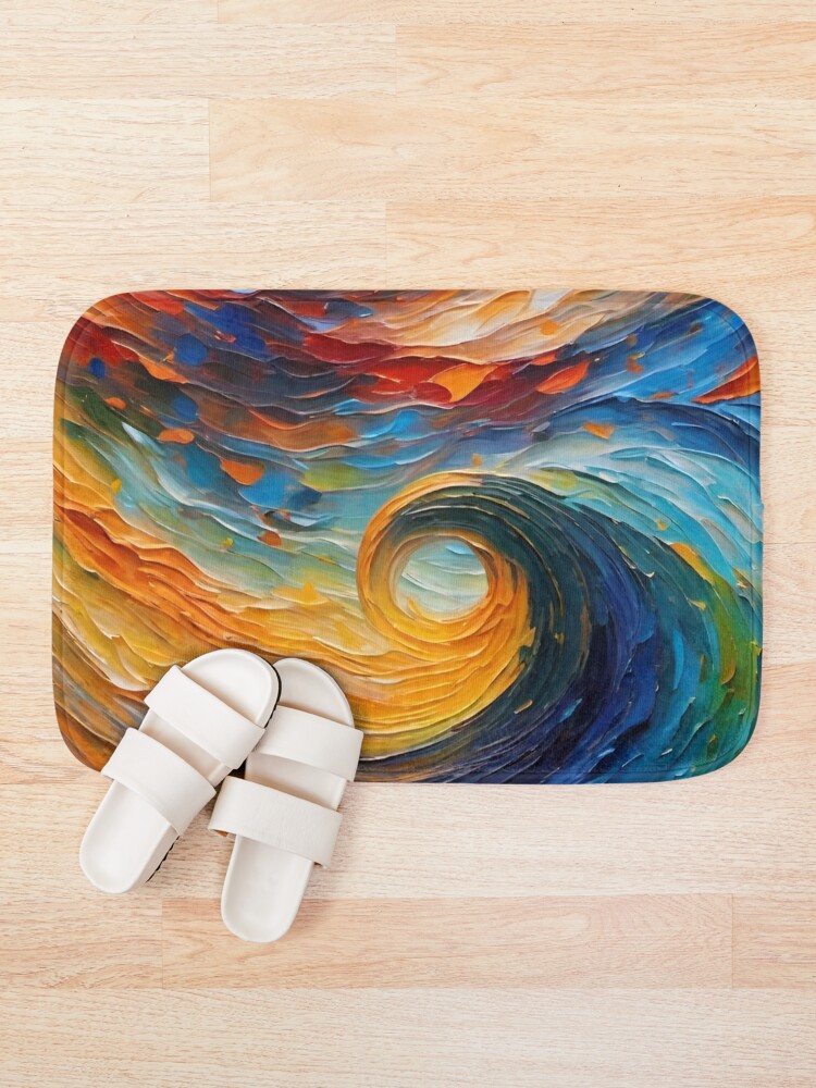 Thumbnail 1 of 6, Bath Mat, Ocean designed and sold by MatrixTattoo.