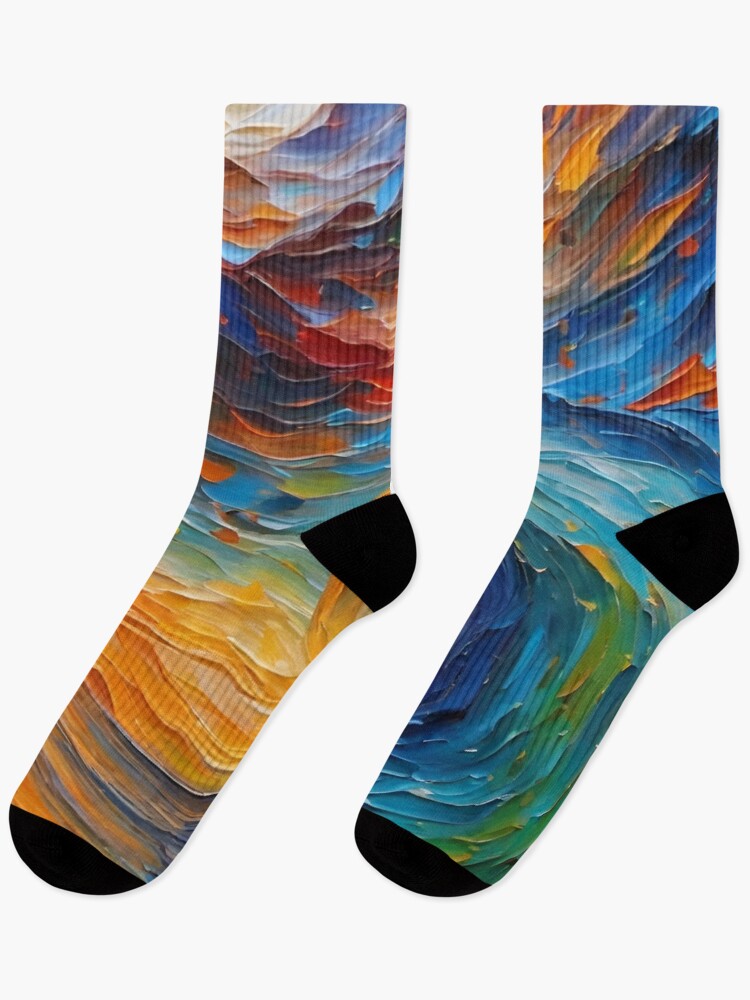 Thumbnail 1 of 5, Socks, Ocean designed and sold by MatrixTattoo.