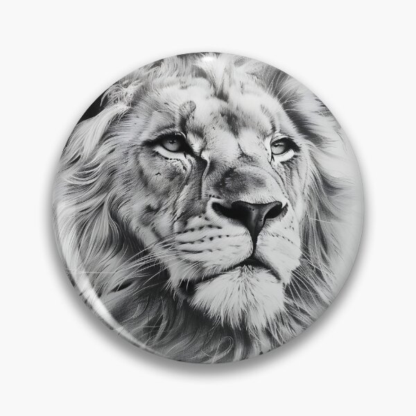 Item preview, Black and white lion pencil drawing designed and sold by Pencil-Art.
