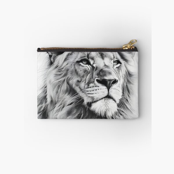 Item preview, Black and white lion pencil drawing designed and sold by Pencil-Art.