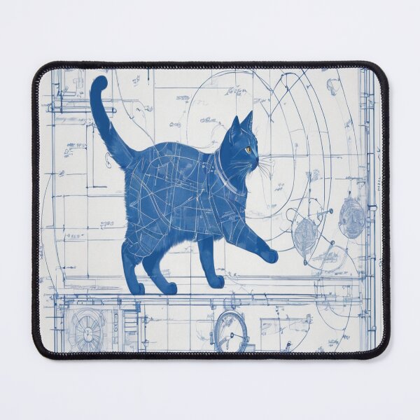 Item preview, Blueprint_Cat_19 designed and sold by 100Strokes.