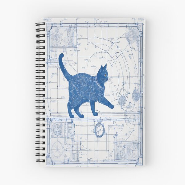 Item preview, Blueprint_Cat_19 designed and sold by 100Strokes.