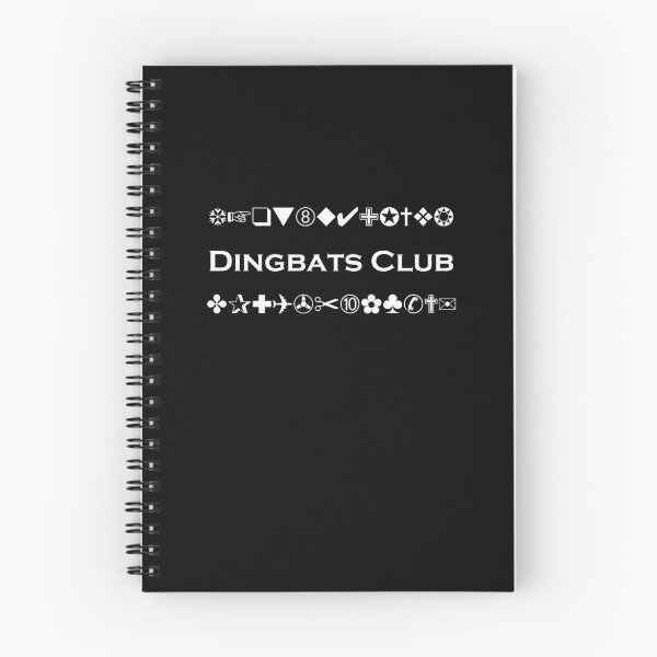 Item preview, Dingbats Club Symbols for Computer Geeks Dark Monotone designed and sold by TinyStarAmerica.