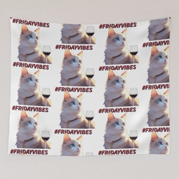 Item preview, #FRIDAYVIBES designed and sold by AmazingBackDrop.