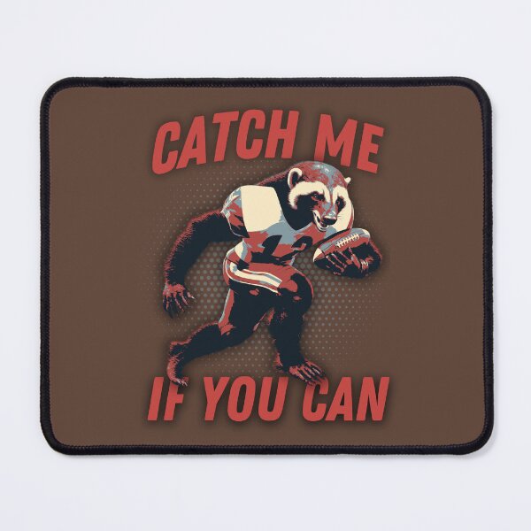 Item preview, Catch Me If You Can Honey Badger Football Player designed and sold by TrueArtsStore.