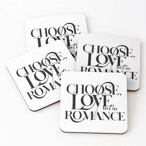 Item preview, A captivating typography design featuring the phrase "Choose Love, Live in Romance" in a bold, elegant font. designed and sold by artumbre.