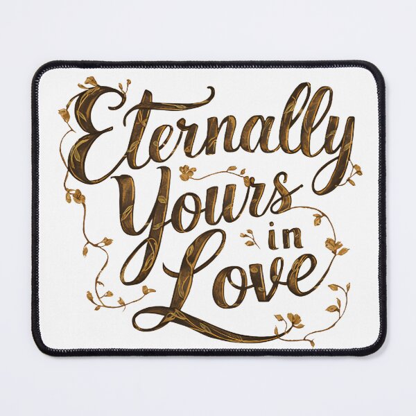 Item preview, A beautifully designed typography of "Eternally Yours in Love" in a flowing, romantic script. designed and sold by artumbre.