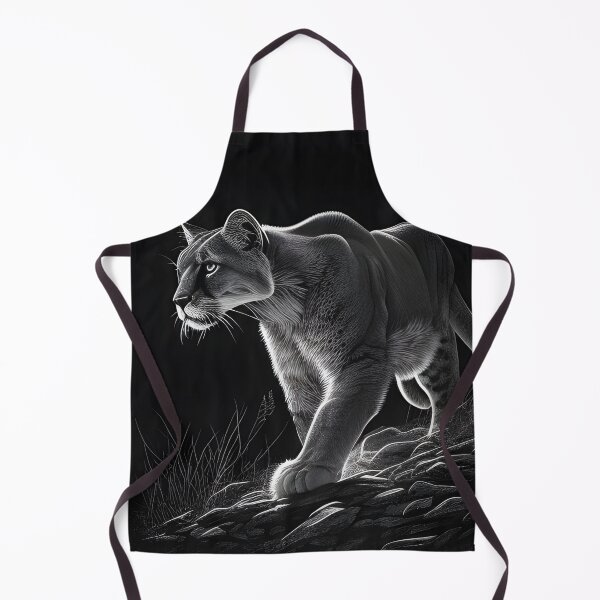Item preview, Black and white pencil drawing of a Puma designed and sold by Pencil-Art.