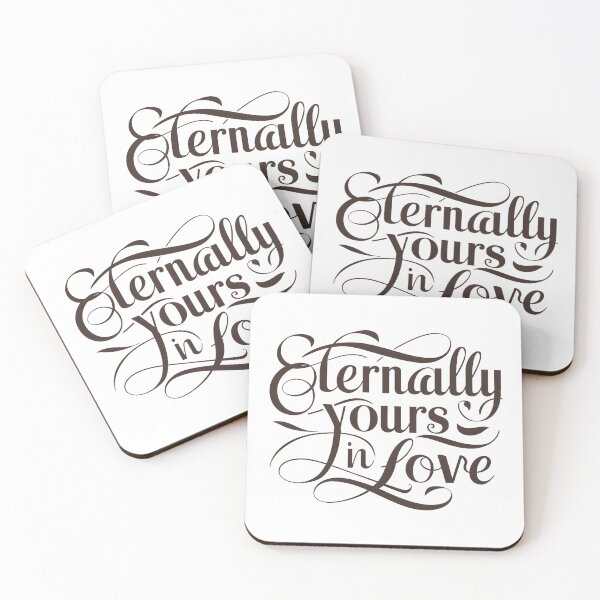 Item preview, A beautiful custom typography design featuring the words "Eternally Yours in Love" in a unique and elegant script.  designed and sold by artumbre.