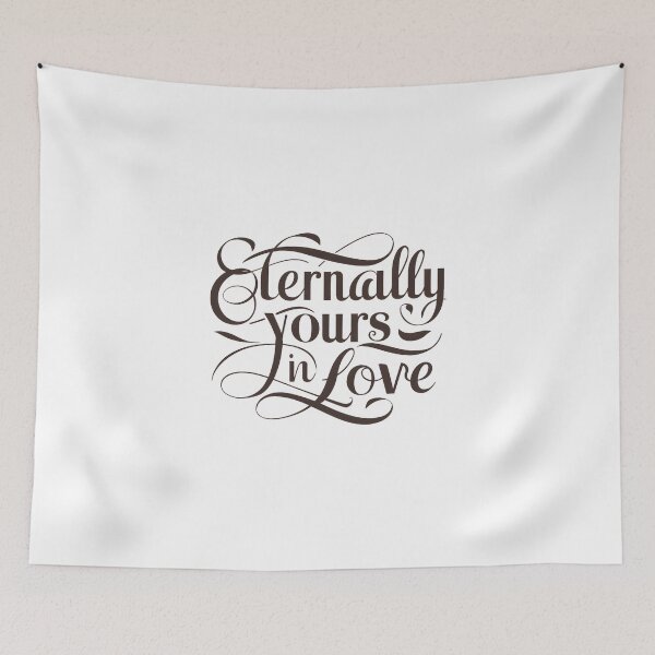 Item preview, A beautiful custom typography design featuring the words "Eternally Yours in Love" in a unique and elegant script.  designed and sold by artumbre.