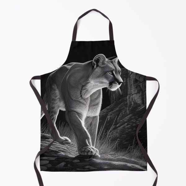 Item preview, Black and white pencil drawing of a Puma designed and sold by Pencil-Art.