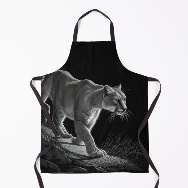 Item preview, Black and white pencil drawing of a Puma designed and sold by Pencil-Art.