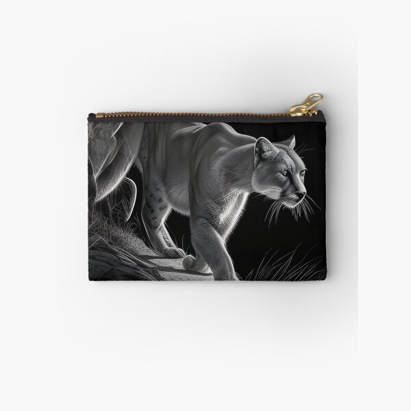 Item preview, Black and white pencil drawing of a Puma designed and sold by Pencil-Art.