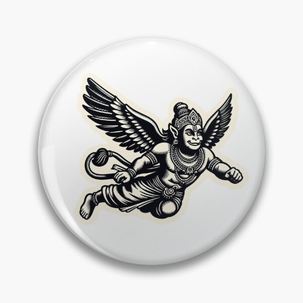 Item preview, flying hanuman art designed and sold by tsgayathri.