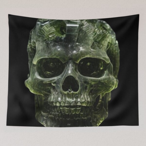 Item preview, Crystal Skull (Moldavite) designed and sold by Zendragon-Store.