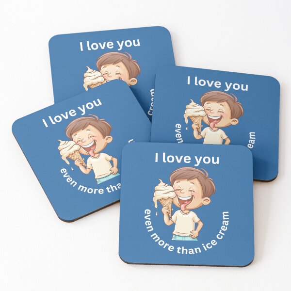 Item preview, I Love You Even More Than Ice Cream designed and sold by stainedglass101.